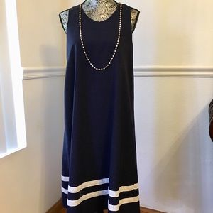 Navy Linen Flowy Dress